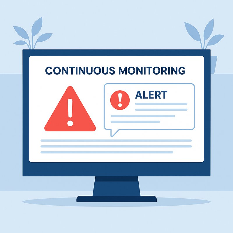 Automated compliance alert notifying an employer of new background screening activity in a continuous monitoring system.