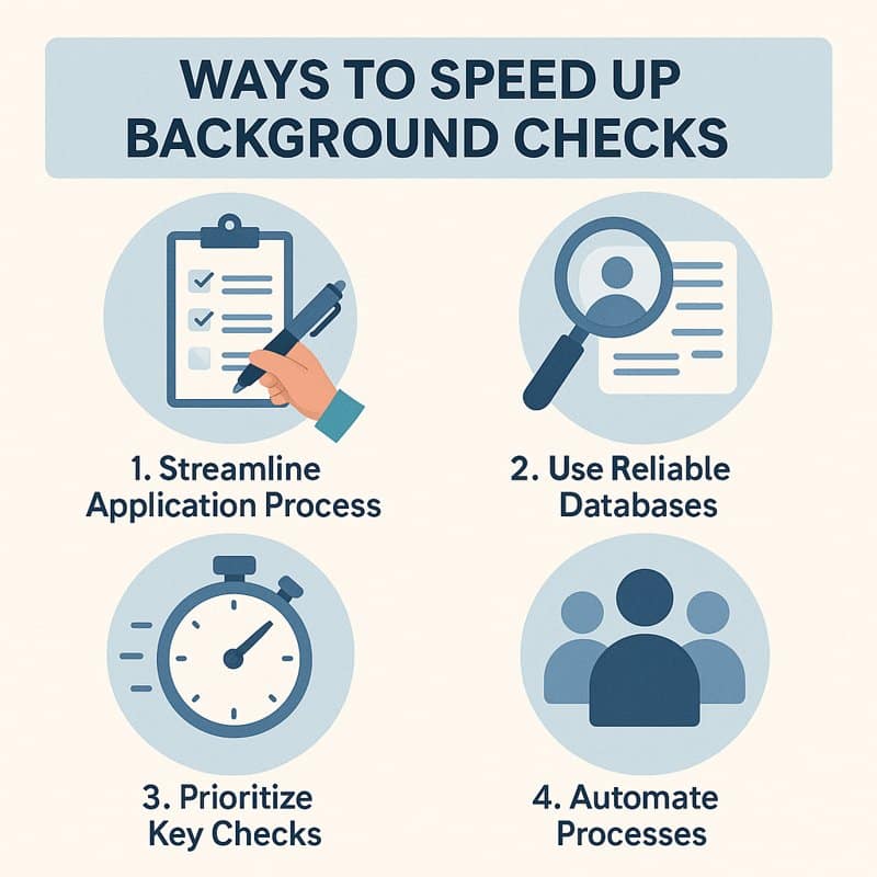 Vector illustration of a rocket launching from a digital device, symbolizing fast background check turnaround times.